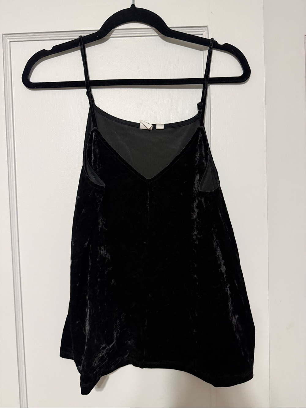 GAP Black Velvet Camisole with Adjustable Straps